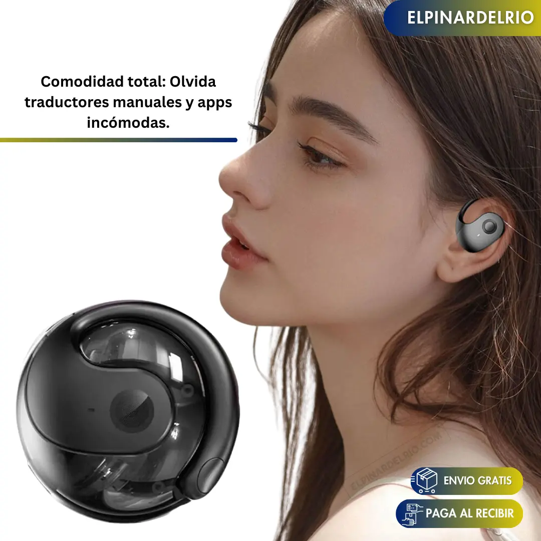 Audifonos inalambricos Translate Air PRO + Holder y  Guía práctica para viajeros de Regalo - Image 3