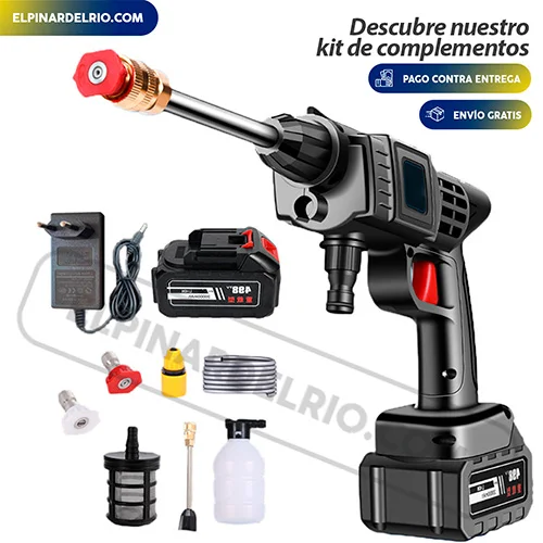 HIDROLAVADORA INALAMBRICA DE ALTA PRESION CON DOS BATERIA + MALETIN Y TAPETE GRATIS - Image 3