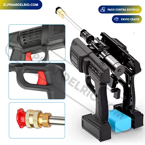 HIDROLAVADORA INALAMBRICA DE ALTA PRESION CON DOS BATERIA + MALETIN Y TAPETE GRATIS - Image 4