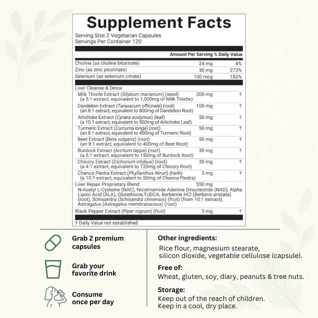 Suplemento Herbal Regenerador Liver Detox – Cleanse & Repair - Image 9