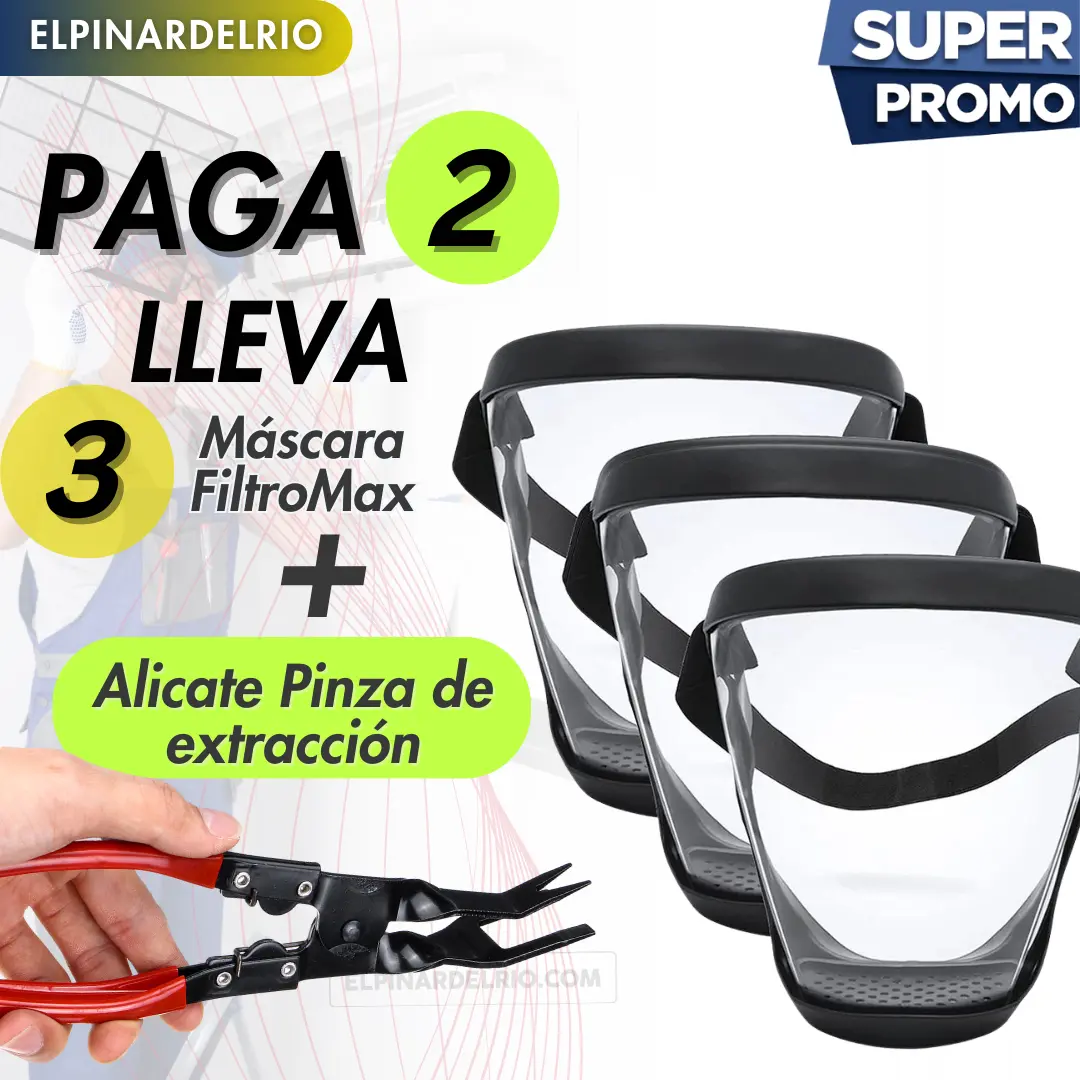 Combo Mascaras Protectoras Filtro Max + Alicate Pinza - Image 3