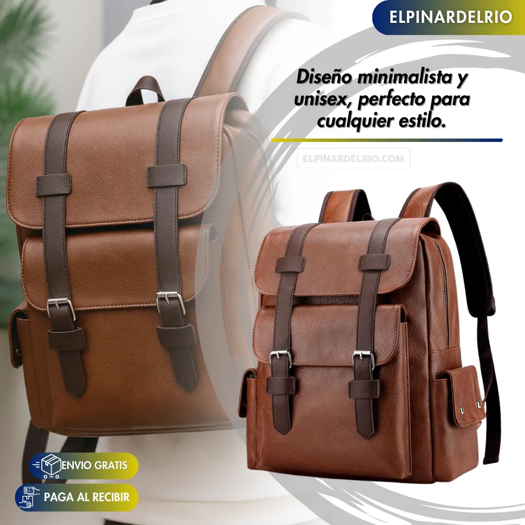 Mochila de cuero Unisex EliteCarry - Image 4