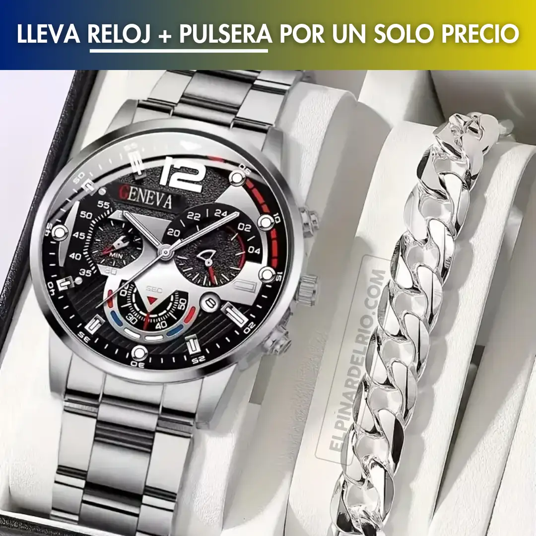 SET Reloj + PULSERA para Hombres SteelTime 50% OFF - Image 3