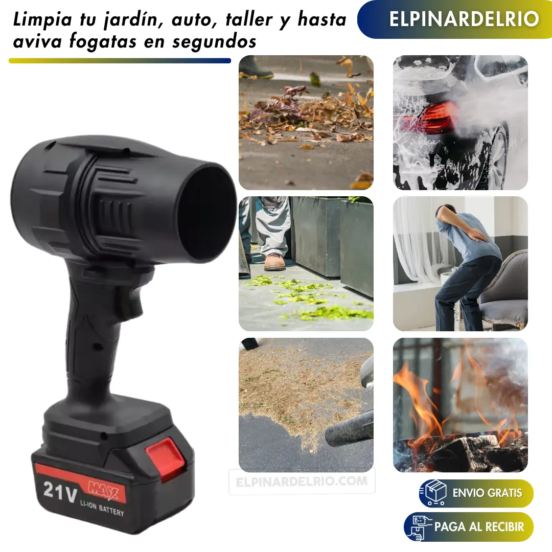 Soplador Secador TurboMax Cyclone+ 2 BATERIAS RECARGABLES - Image 2